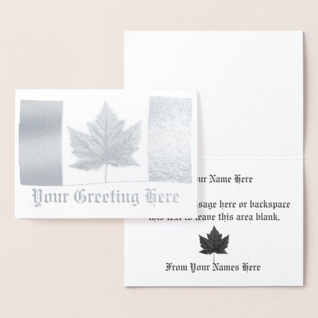Canada Cards Canada Greeting Cards Custom Silver (Display)