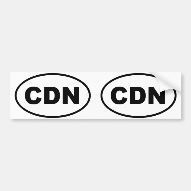 Canada - CDN - Euro style Bumper Sticker (Front)