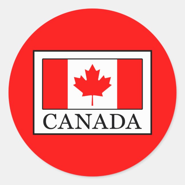 Canada Classic Round Sticker (Front)