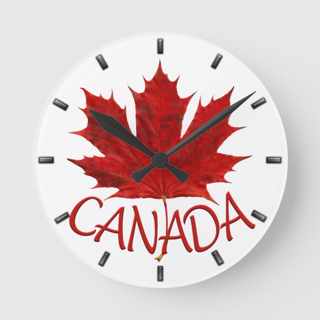 Canada Clock Canada Flag Souvenir Wall Clocks Gift (Front)