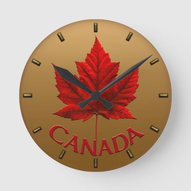 Canada Clock Canada Souvenir Wall Clocks Customise (Front)