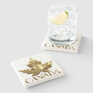 Canada Coasters Marble Canada Maple Leaf Coasters