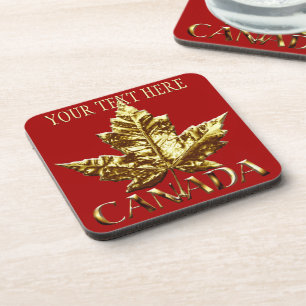Canada Coasters Personalised Gold Canada Coaster