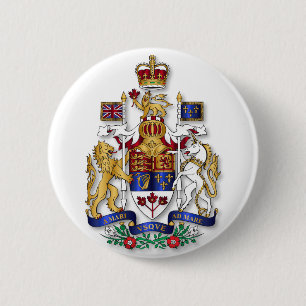 Canada coat of arms 6 cm round badge