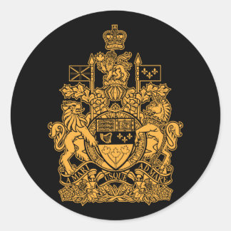 Canada Coat of Arms - Canada Crest Classic Round Sticker