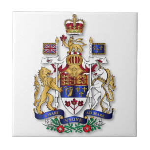 Canada coat of arms ceramic tile