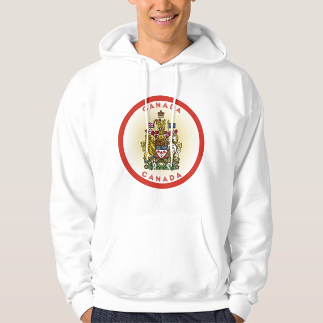 Canada Coat of Arms Circle Shape Hoodie (Front)