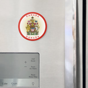Canada Coat of Arms Circle Shape Magnet