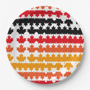 CANADA COLORS MAPLE BY MASANSER PIXELAT PAPER PLATE