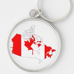 canada country flag map shape silhouette symbol key ring