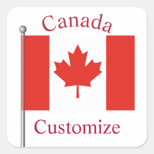 Canada Country Flag Thunder_Cove Square Sticker
