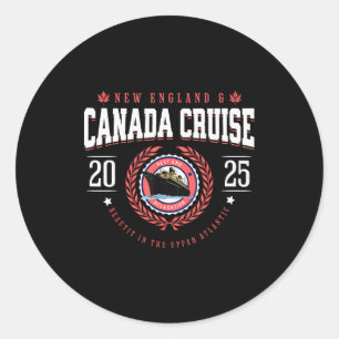 Canada Cruise New England Cruise Vacation Souvenir Classic Round Sticker