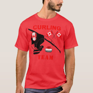 Canada Curling Funny design for curling lovers Sti T-Shirt