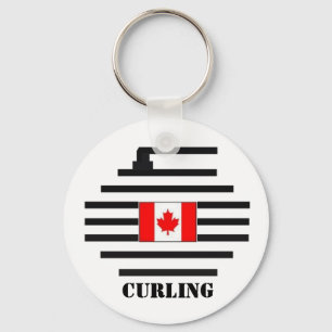 Canada Curling Key Ring