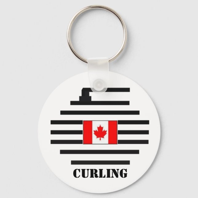 Canada Curling Key Ring (Front)