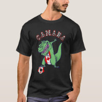 Canada Dabbing Rex Dino Maple Leaf Canadian Soccer
