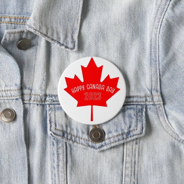 Canada Day 2023 Tshirt 7.5 Cm Round Badge (In Situ)
