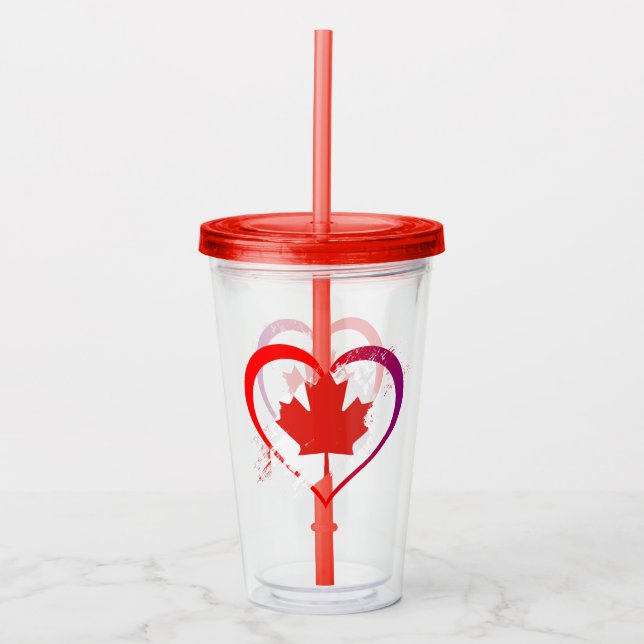 Canada Day Acrylic Tumbler (Front)