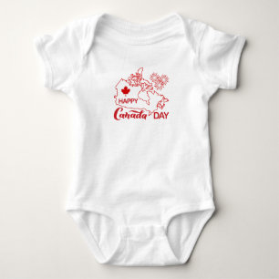 Canada Day Baby Bodysuit