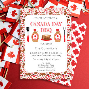 Canada Day BBQ Canadian Invitation