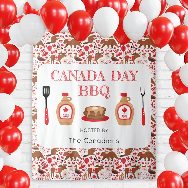 Canada Day BBQ Canadian Tapestry Backdrop (Creator Uploaded)