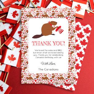 Canada Day Beaver Thank You Card