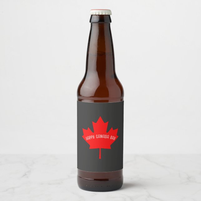 Canada Day  Beer Bottle Label (Front)