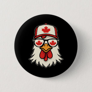 Canada Day Canadian Flag Maple Leaf Chicken Sungle 6 Cm Round Badge