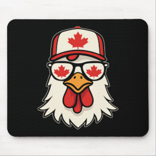 Canada Day Canadian Flag Maple Leaf Chicken Sungle Mouse Pad
