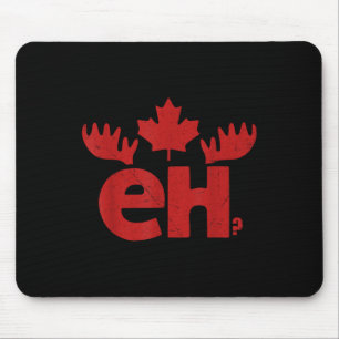 Canada Day Canadian Flag Maple Leaf Moose Eh Canad Mouse Pad