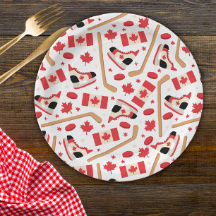 Canada Day Canadian Hockey Paper Plate