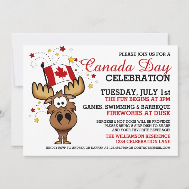 Canada Day Celebration Invitation (Front)
