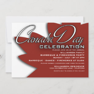 Canada Day Celebration Invitations