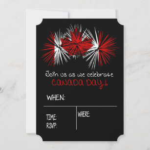 Canada Day Celebration Party Invitation