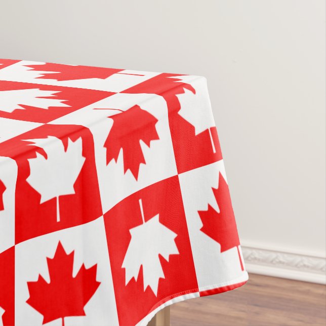 Canada Day Chequerboard Tablecloth (In Situ)
