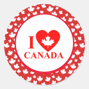 Canada Day Classic Round Sticker