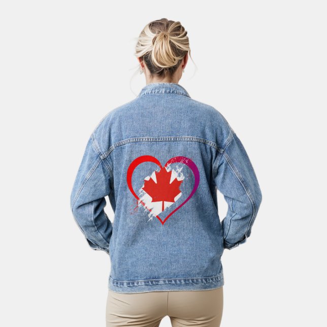 Canada Day Denim Jacket (Model)
