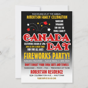 Canada Day Family Celebration Invitation