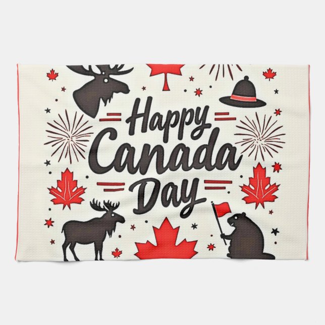 Canada Day Fun Vibes Tea Towel (Horizontal)