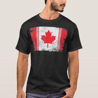 Canada Day Funny Canadian Distressed Eh Flag Men w T-Shirt