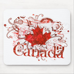 Canada Day Grungy Urban Mouse Pad