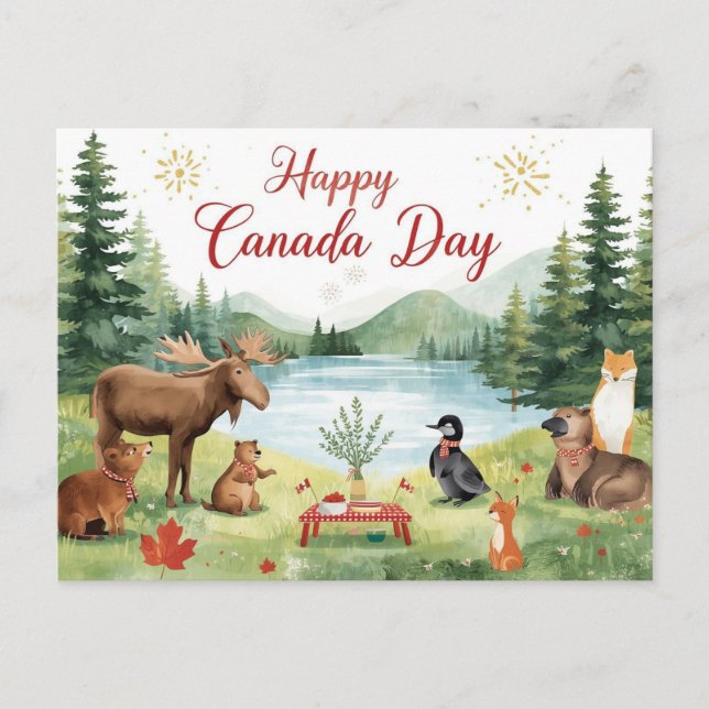 Canada Day Holiday Postcard (Front)
