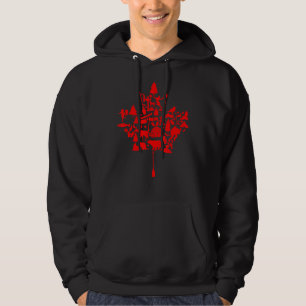 Canada Day Maple Leaf Canadian Flag Hoodie