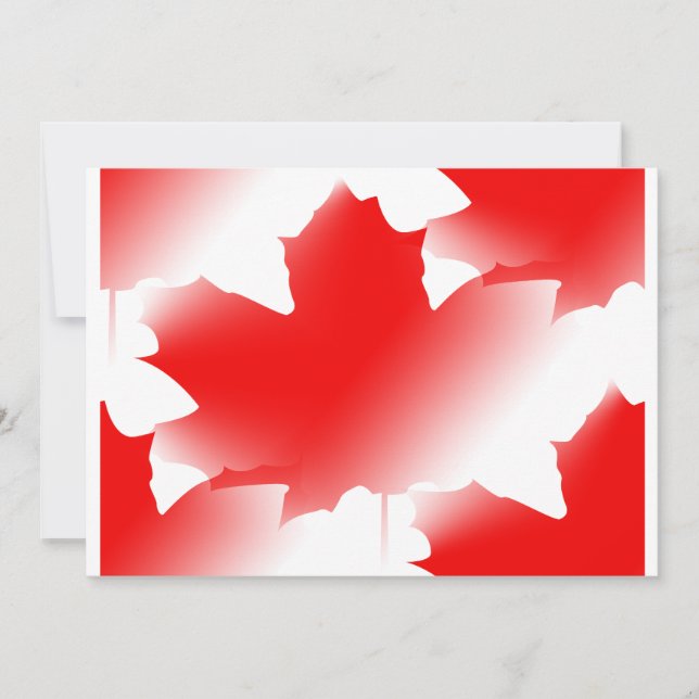 Canada Day - Maple Leaf Invitation (Front)