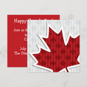 Canada Day Maple Leaf Invitation