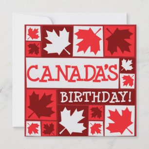 Canada Day Maple Leaf Invitation