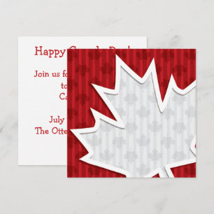 Canada Day Maple Leaf Invitation