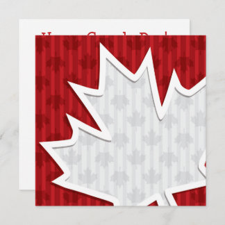 Canada Day Maple Leaf Invitation