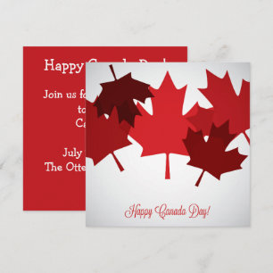 Canada Day Maple Leaf Invitation