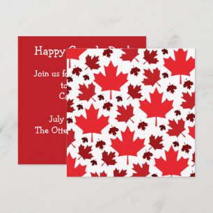 Canada Day Maple Leaf Invitation